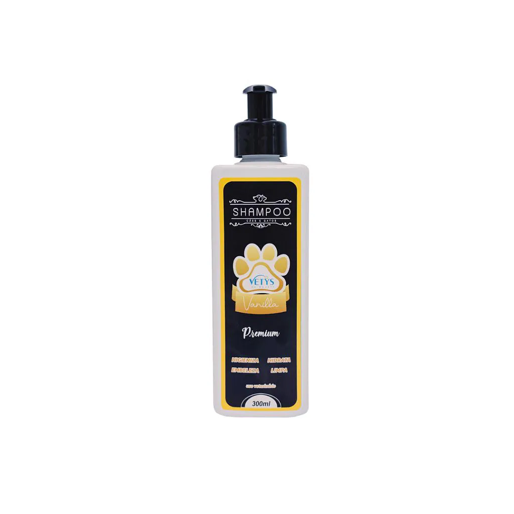 Shampoo Premium Vanilla Cães e Gatos 300Ml