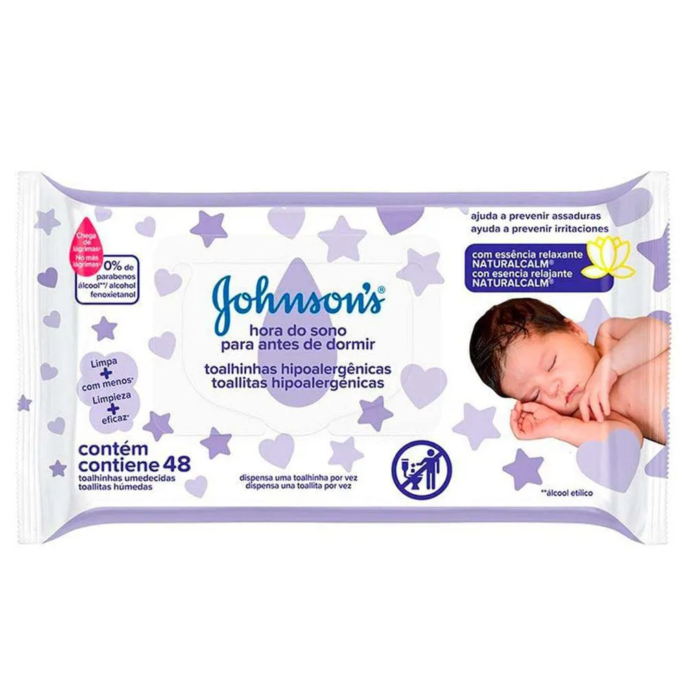 Lenços Umedecidos Johnson's Baby Hora do Sono 48 UN