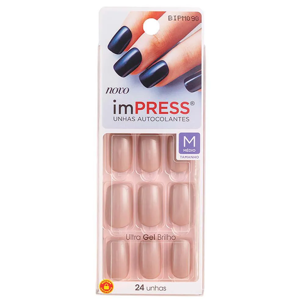 Unhas Autocolantes Impress - Color Médio Sea Sand