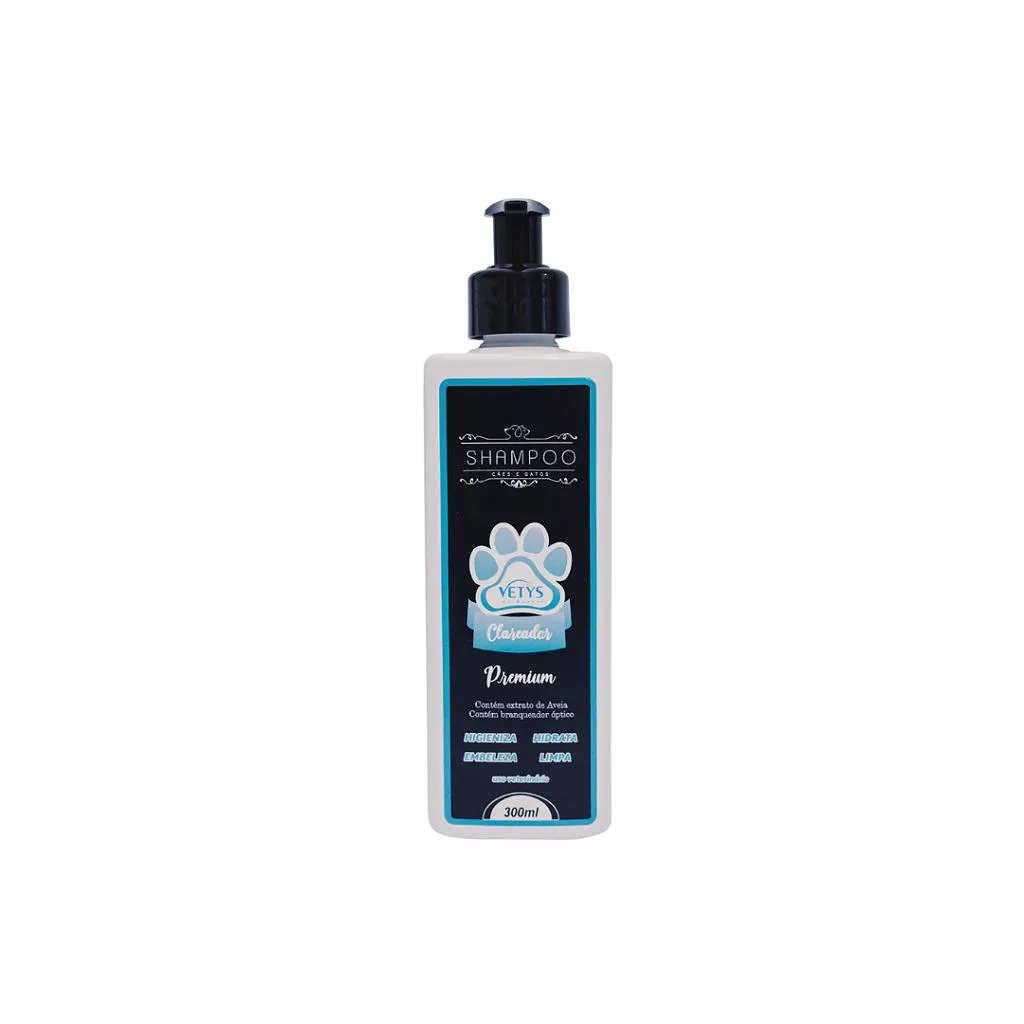 Shampoo Premium Concentrado Clareador Cães e Gatos 300Ml