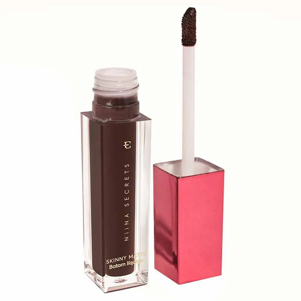 Batom Líquido Niina Secrets Skinny Matte 5Ml Marrom Lírio