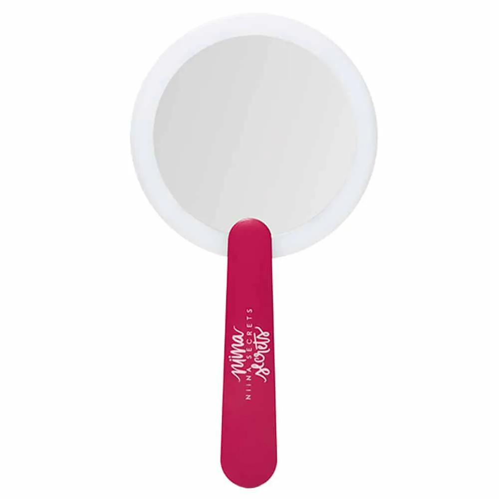Espelho de Maquiagem com Led Niina Secrets - Pocket Pink Led 1UN