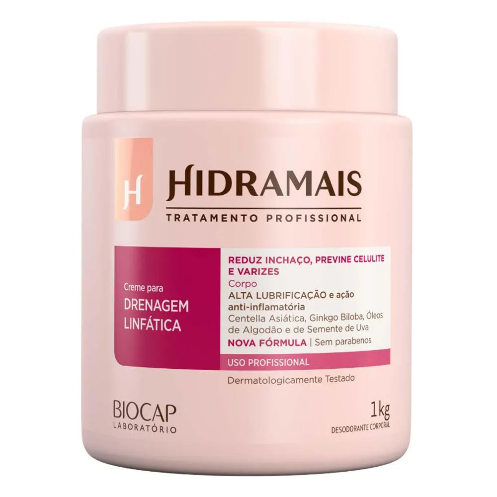 Creme para Drenagem Linfática Hidramais Profissional 1KG