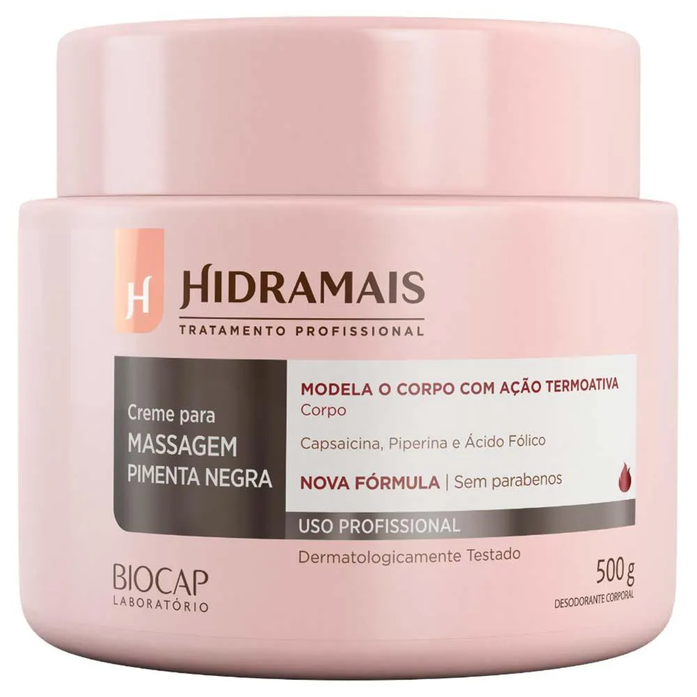 Creme Termoativado Hidramais - Pimenta Negra 500g