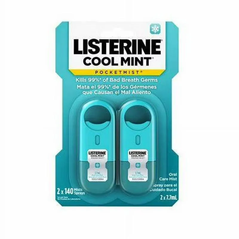 Listerine Cool Mint Pocketmist - Spray Bucal 2X7,7Ml