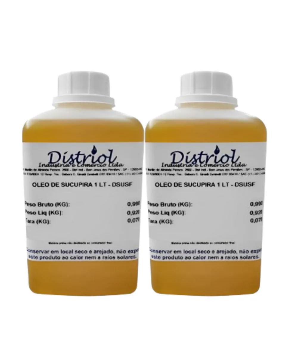 Kit 02 Unidades Óleo Vegetal Sucupira 1L - Distriol
