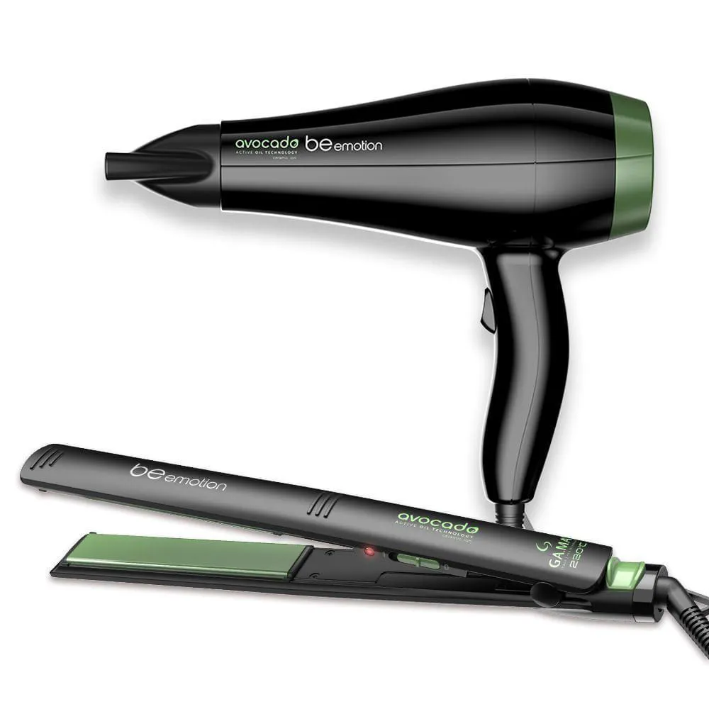 Secador de Cabelo e Prancha Be Emotion Gama Avocado Professional | 127V
