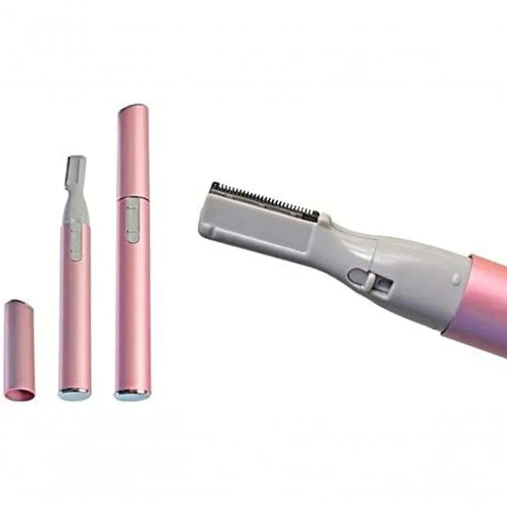 Mini Depilador Elétrico Feminino Sobrancelhas e Nariz Caneta Rosa