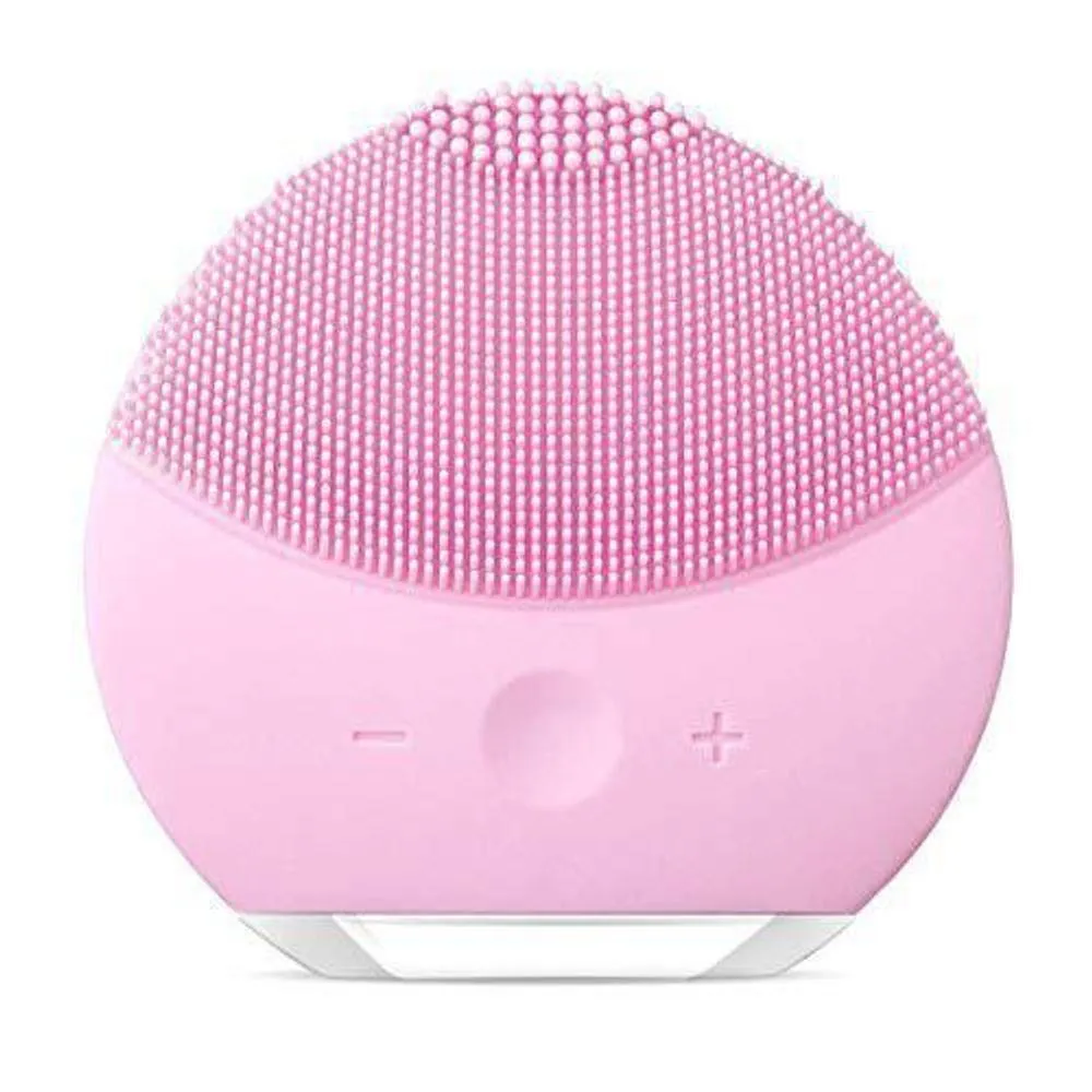 Esponja Elétrica Massagem Limpeza Rosto Recarregável - Rosa