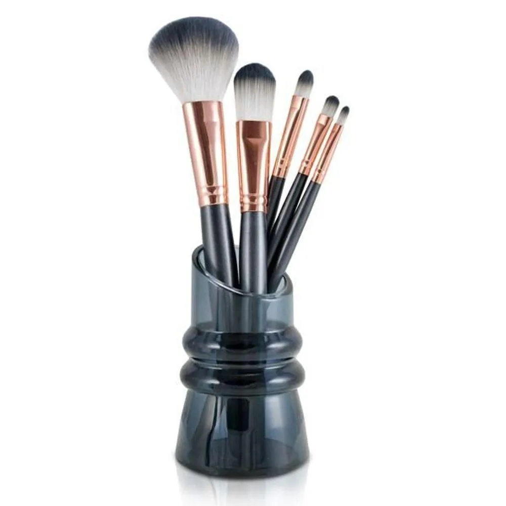 Kit com 5 Pincéis com Suporte Jacki Design Cinza