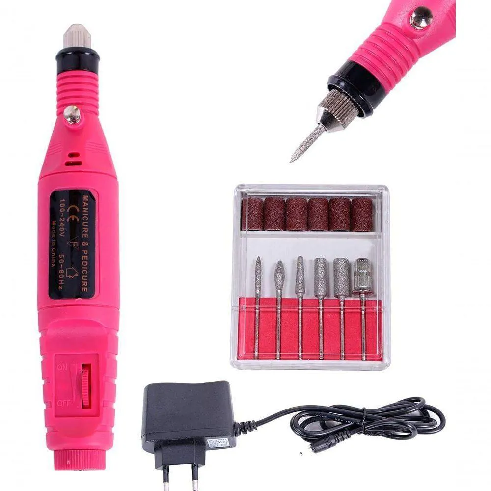 Lixa Eletrica de Manicure Profissional Pedicure Unha Mulher
