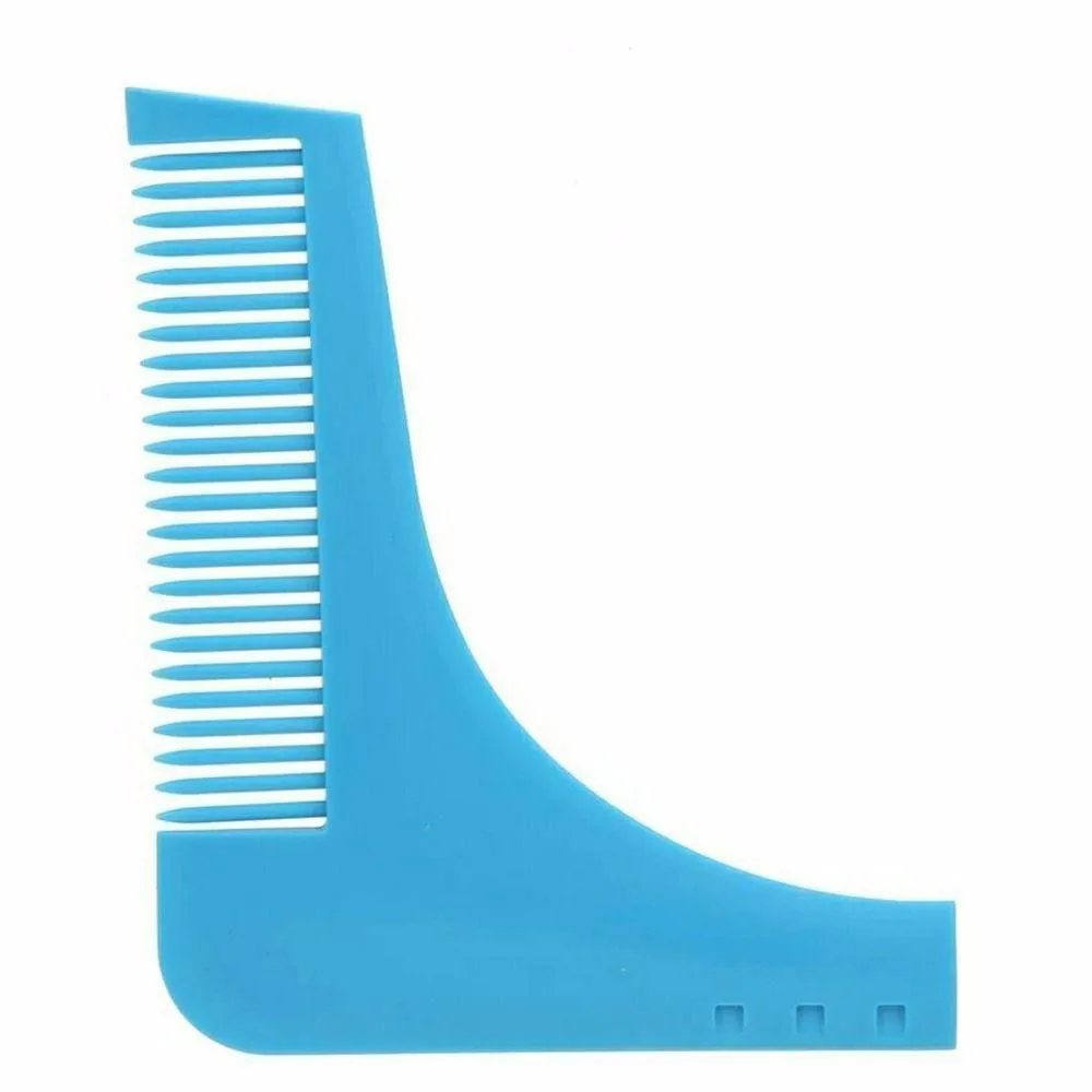Pente Modelador Aparador de Barba Bigode Pelos Barbeiro Barbearia Azul