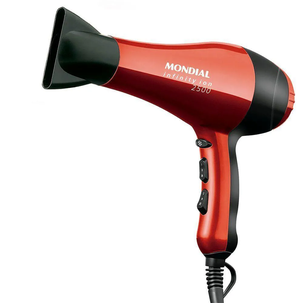 Secador de Cabelos Infinity 2500 Sc-12 127V-Vermelho/Preto