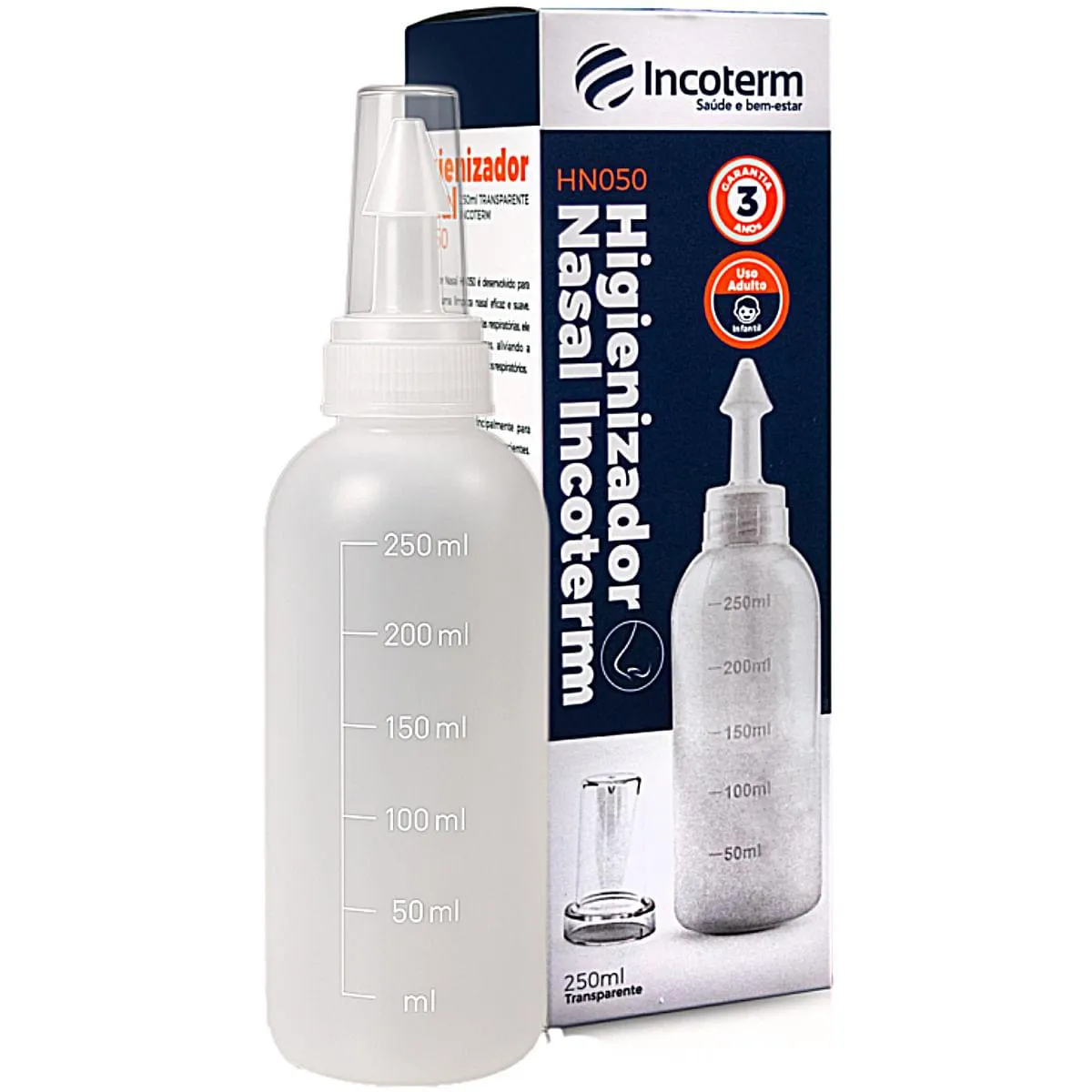 Higienizador Nasal 250ml Transparente Hn050 Incoterm