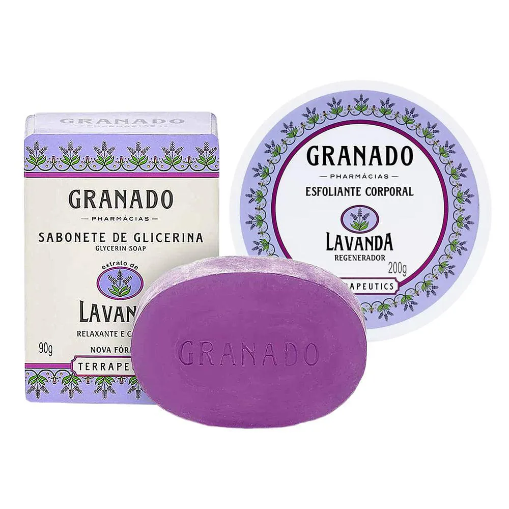 Granado Lavanda – Sabonete em Barra + Esfoliante Corporal Kit Presenteável