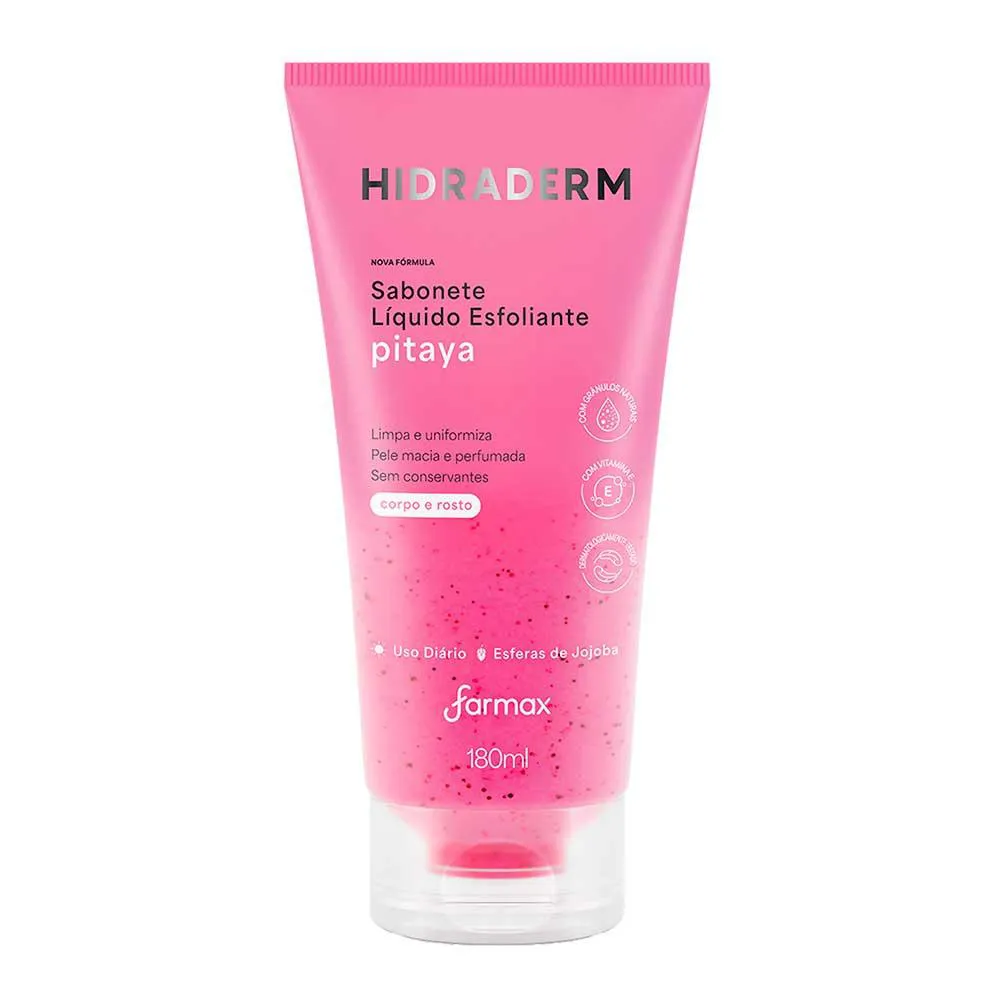 Sabonete Líquido Esfoliante Hidraderm Pitaya 180ml