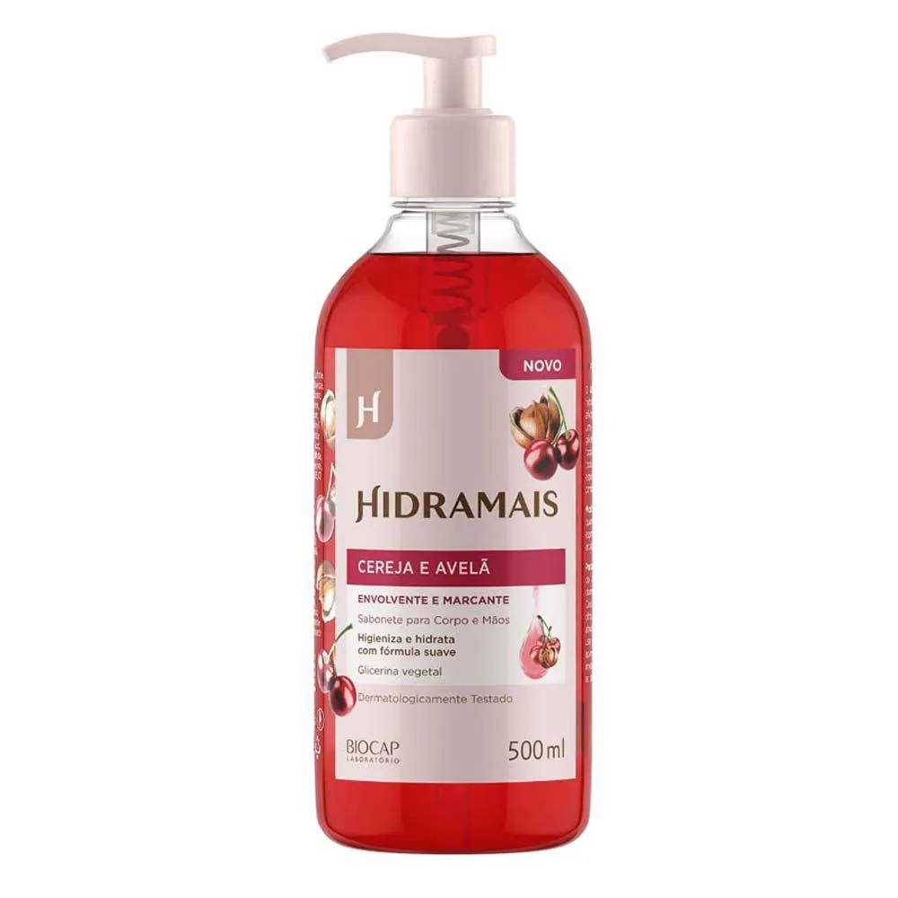 Sabonete Líquido Hidramais para Corpo e Mãos Cereja e Avelã 500ml