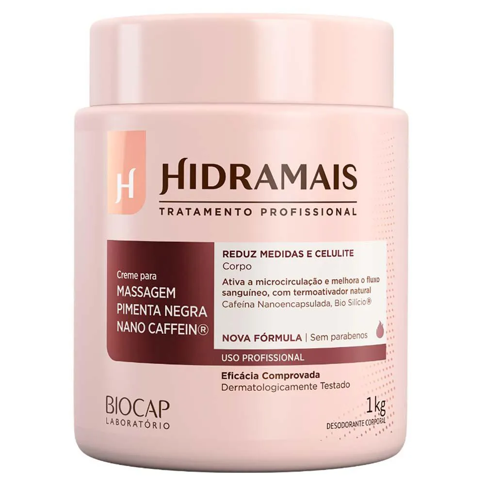Creme para Massagem Hidramais Pimenta Negra Caffein 1KG