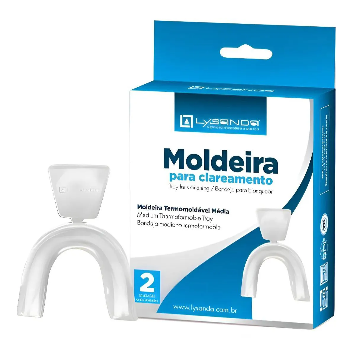 Moldeira Termomoldável Pra Clareamento Dental/ Bruxismo 1Par
