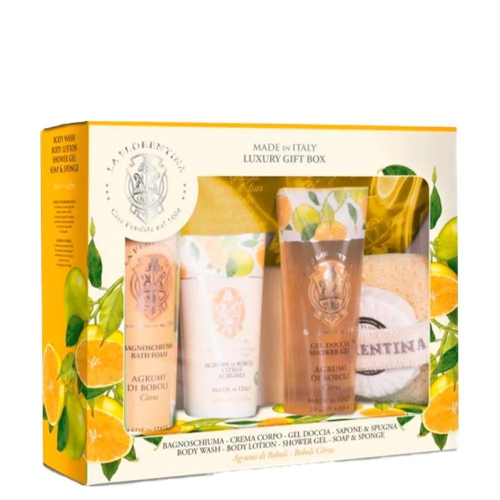 Kit Florentina Spa Bob Citrus - Sabonete Liquido 500Ml + Shower Gel 200Ml + Body Lotion 200Ml