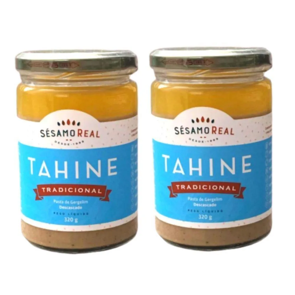 Tahine Pasta de Gergelim Vegano Sésamo Real 320G 2 Potes