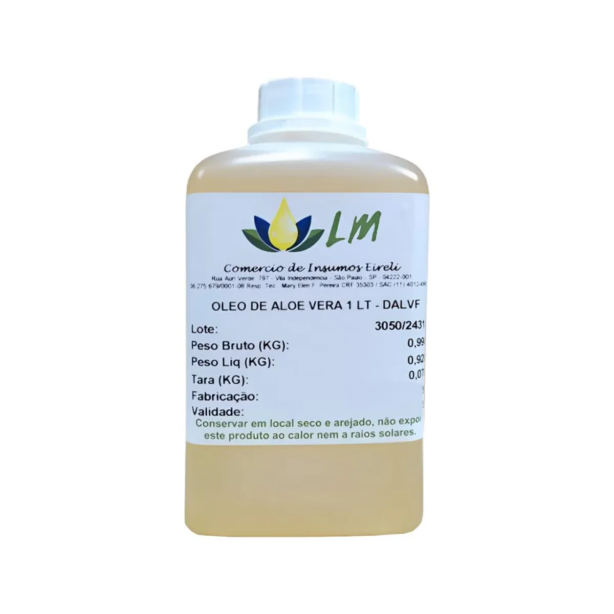 Óleo Vegetal 100% Natural Distrol Aloe Vera 1L