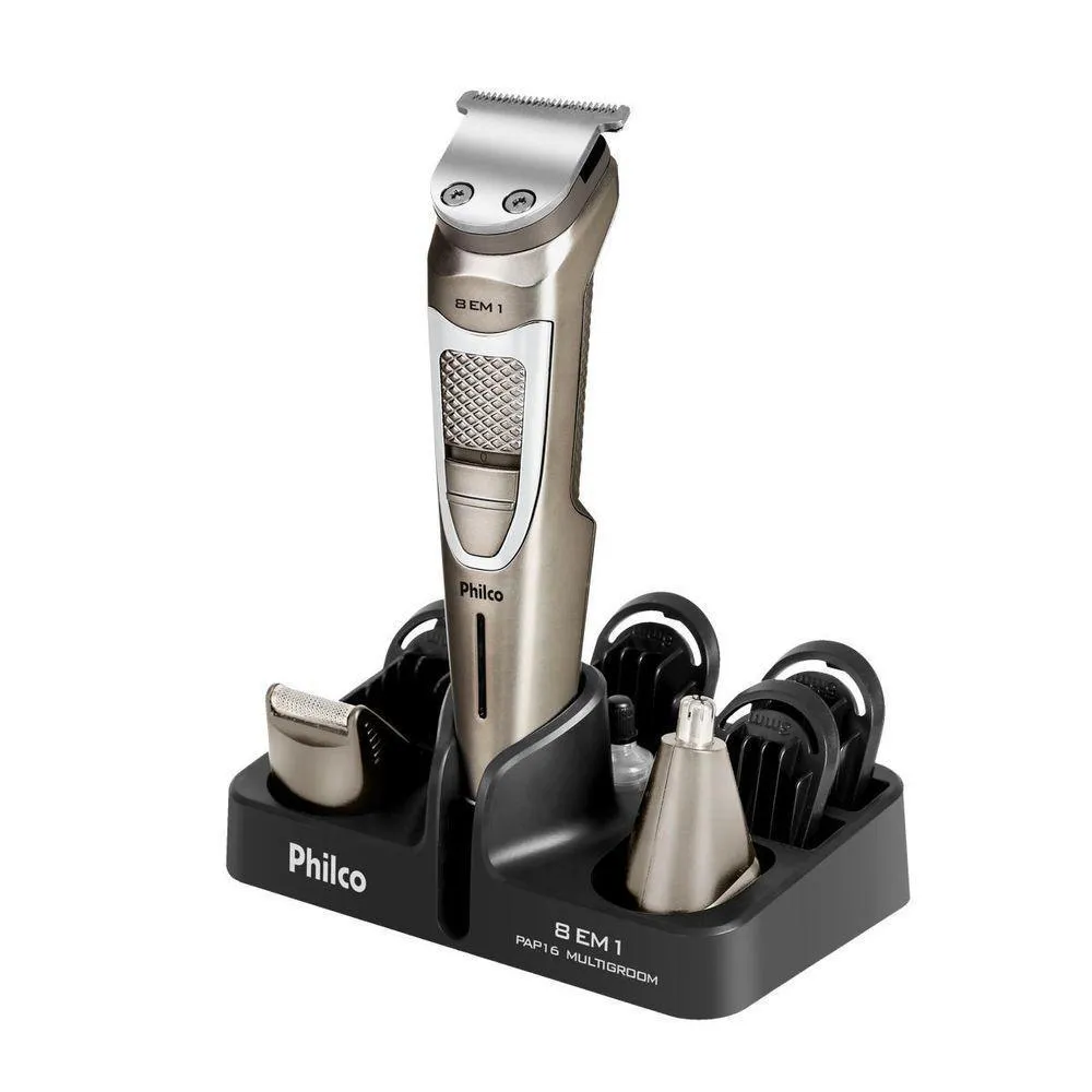 Aparador de Pelos Philco Multigroom 8 em 1 5W Pap16 Bivolt