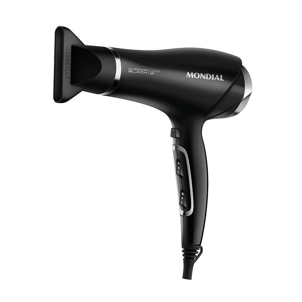 Secador de Cabelos Mondial Preto/Cromado Prata - Scn-04 Secador de Cabelos Scn-04 127V/60Hz