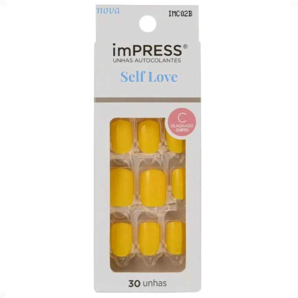Unhas Autocolantes Caution Imc02b Impress Kiss Ny