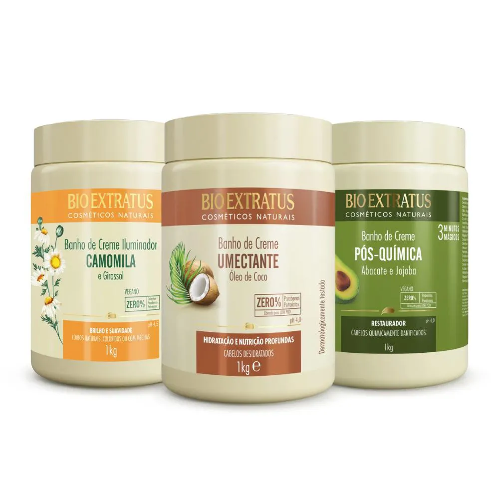 Cronograma Bio Extratus Camomila, Umectante e Pós Química 1kg