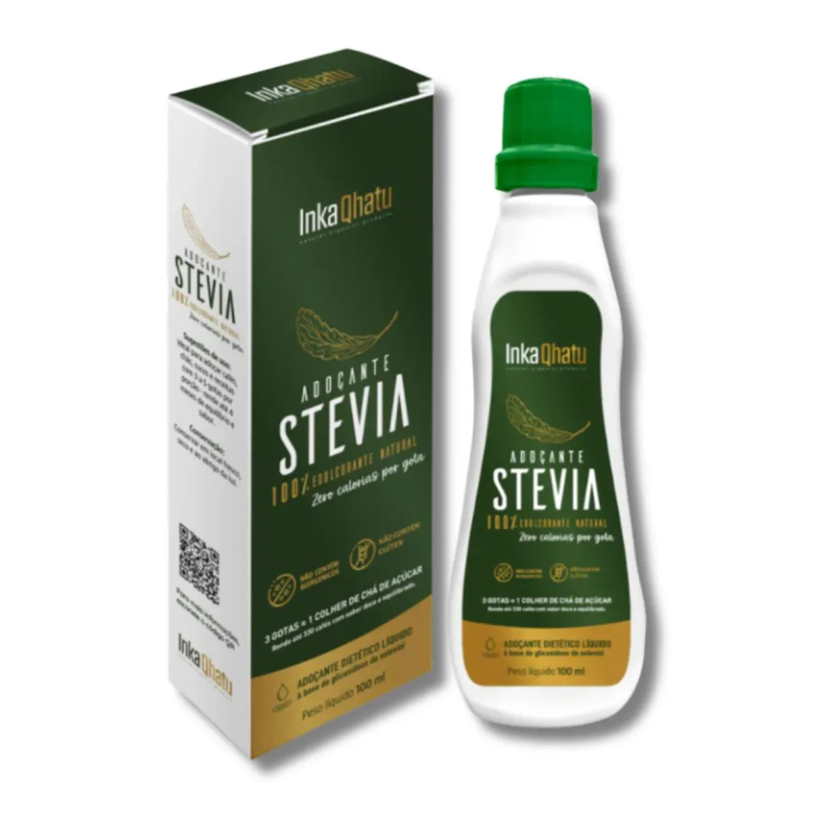 Adocante de Stevia Liquido Zero Calorias 100Ml - Inka Qhatu