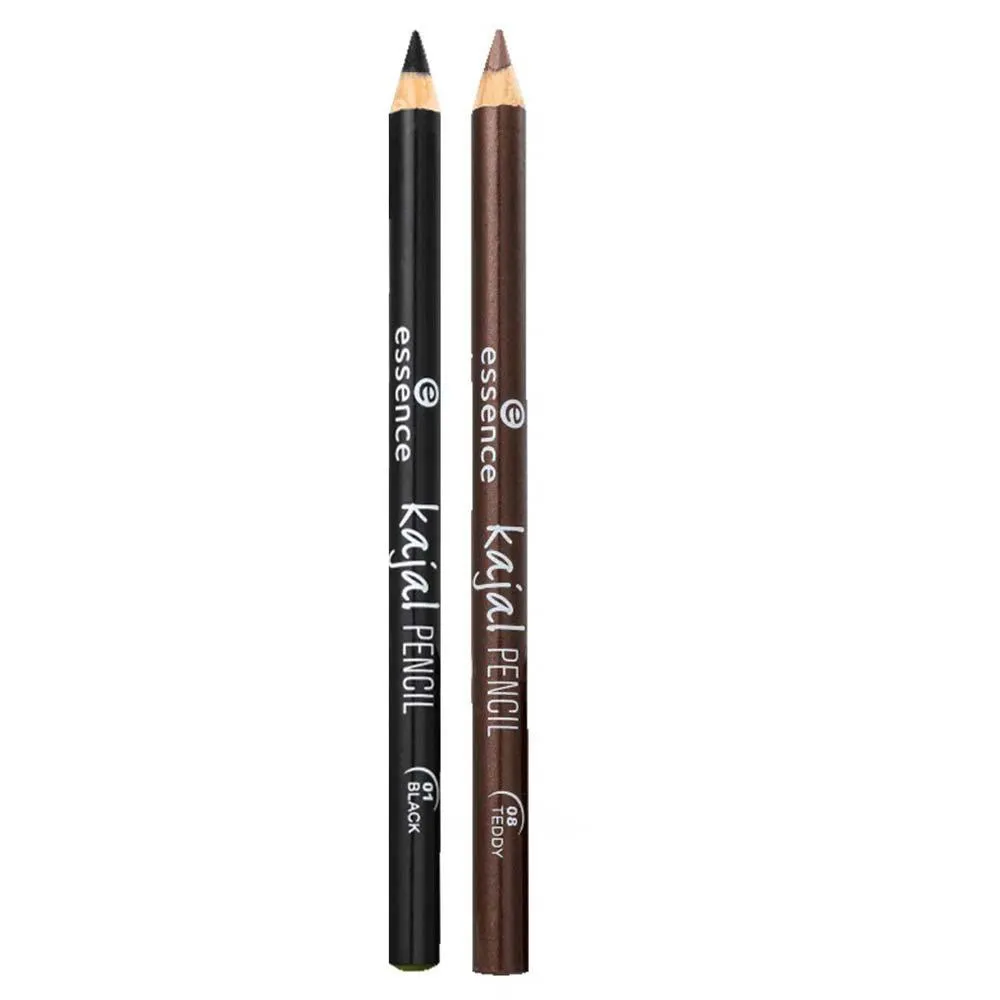Essence Lápis de Olho Kajal Kit de Maquiagem - 01 Black +08 Teddy