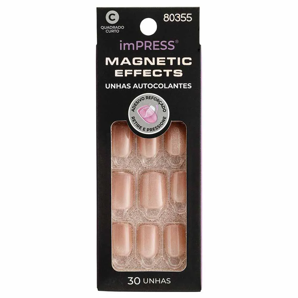 Unhas Autocolantes Impress Magnetic Effects Starstruck - Quadrado Curto 1 UN