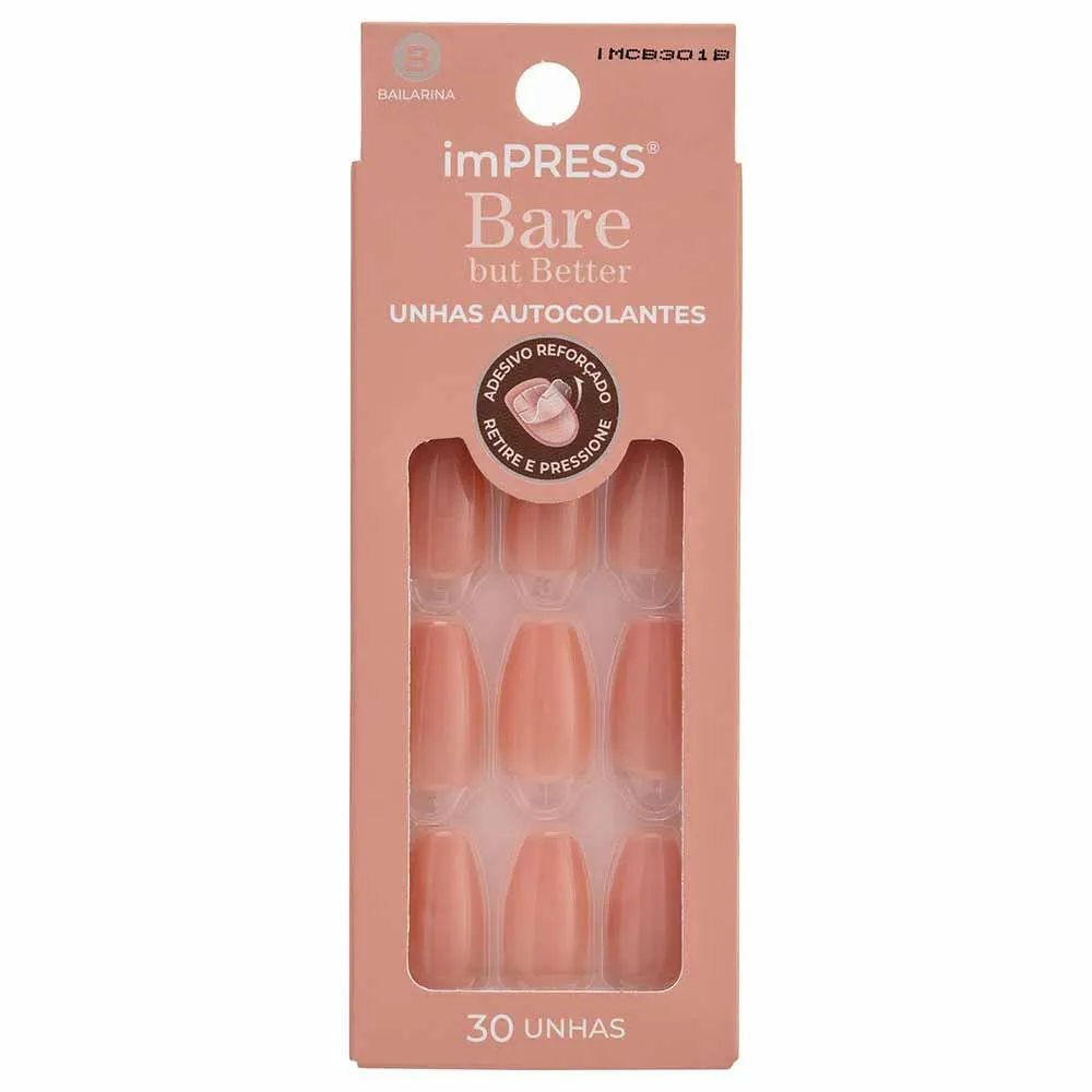 Unhas Autocolantes Impress Bare But Better - Real World 1 UN