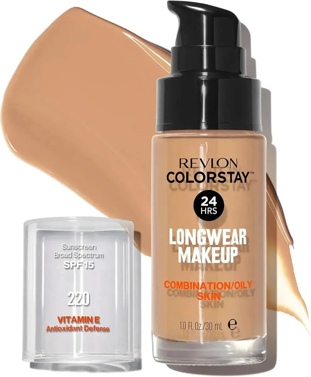 Base Líquida Colorstay 24 Horas Pele Mista à Oleosa Fps15 Revlon 30Ml 220 Natural Beige