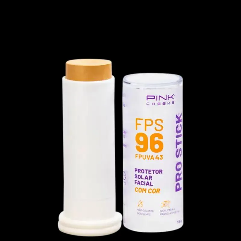 Protetor Solar em Bastão com Cor Pro Stick Fps96 Pink Cheeks 14G Pro40