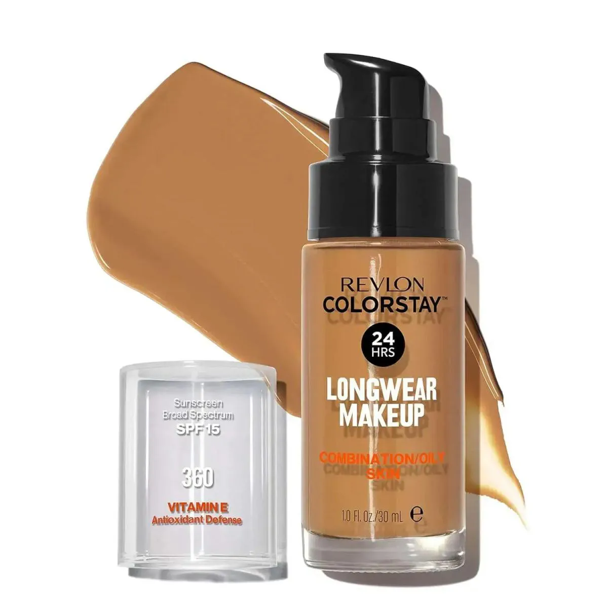 Base Líquida Colorstay 24 Horas Pele Mista à Oleosa Fps15 Revlon 30Ml 360 Golden Caramel