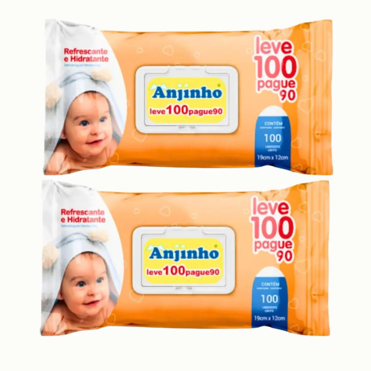 Kit C2 Lenço Umedecido Leve 100 Pague 90 - Anjinho