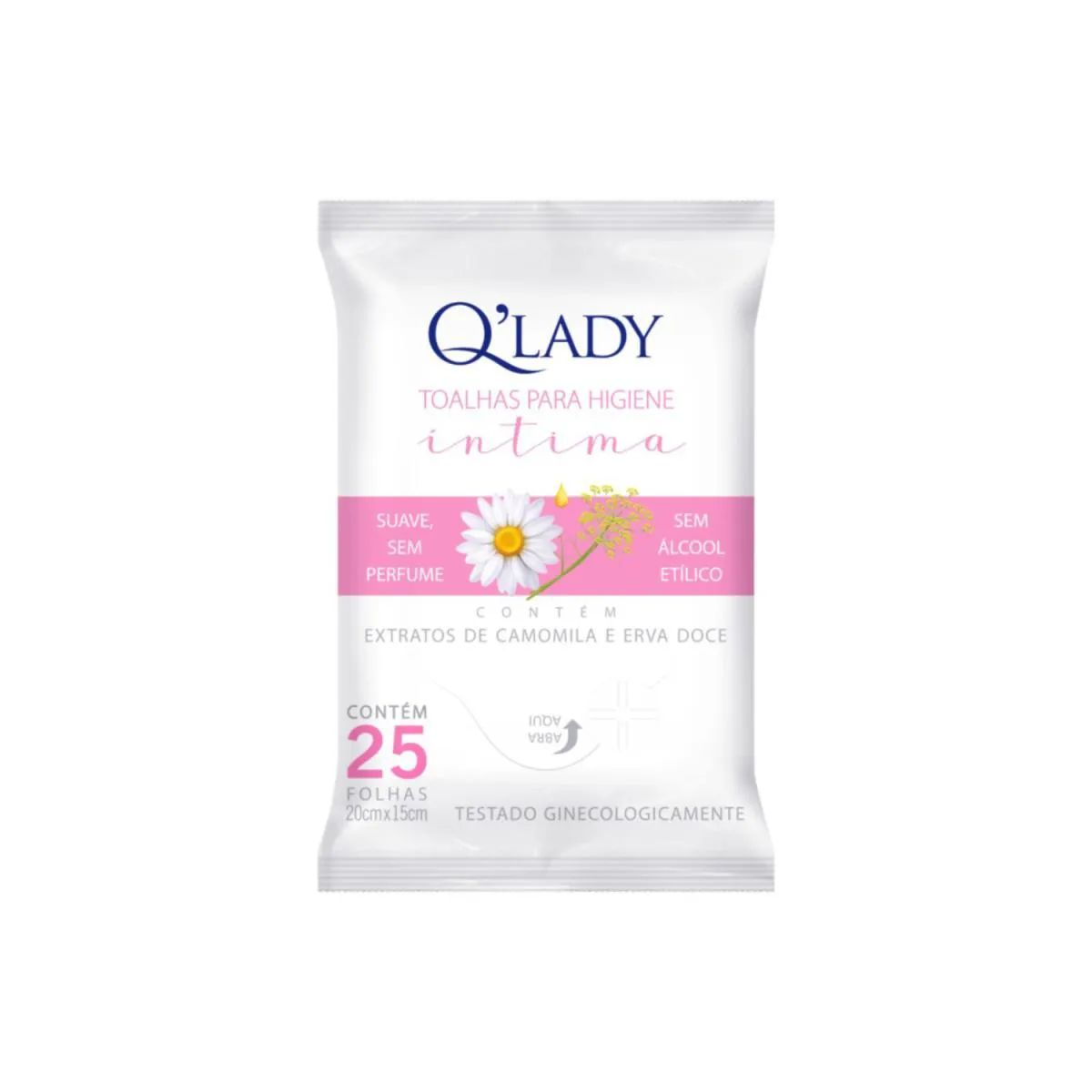 Toalhas para Higiene Íntima C25 Suave sem Perfume – Q Lady