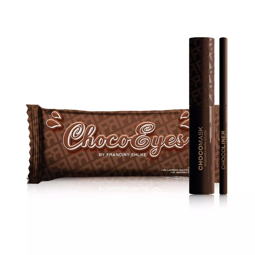 Kit Chocoeyes Máscara de Cílios Marrom e Lápis Multifuncional - Fran By Franciny Ehlke