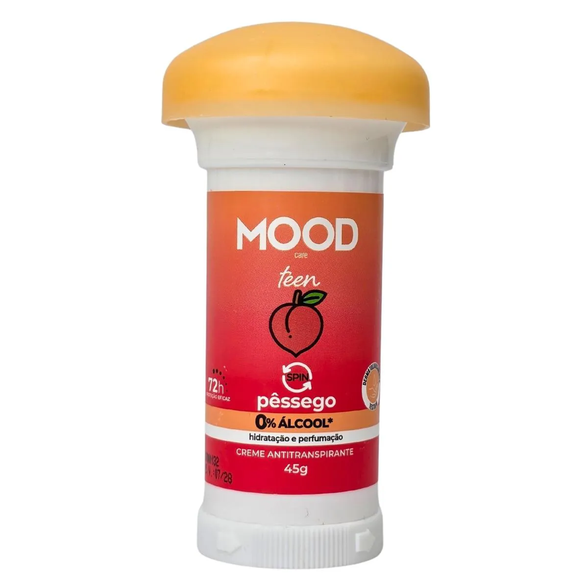 Desodorante Spin Antitranspirante Teen Pêssego Mood Care My Health 45G