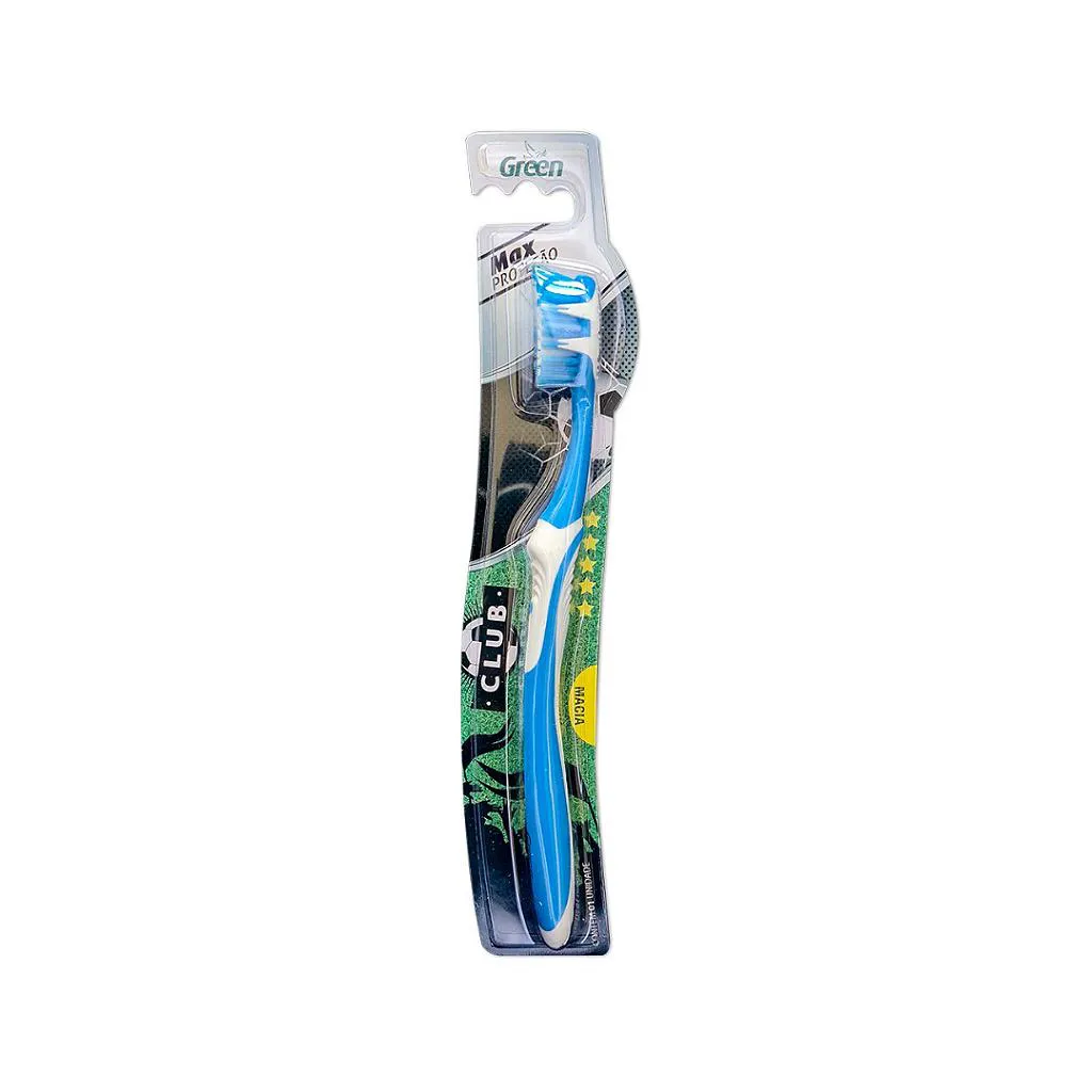 Escova Dental Adulto Azul Macia Max Proteção Club Green