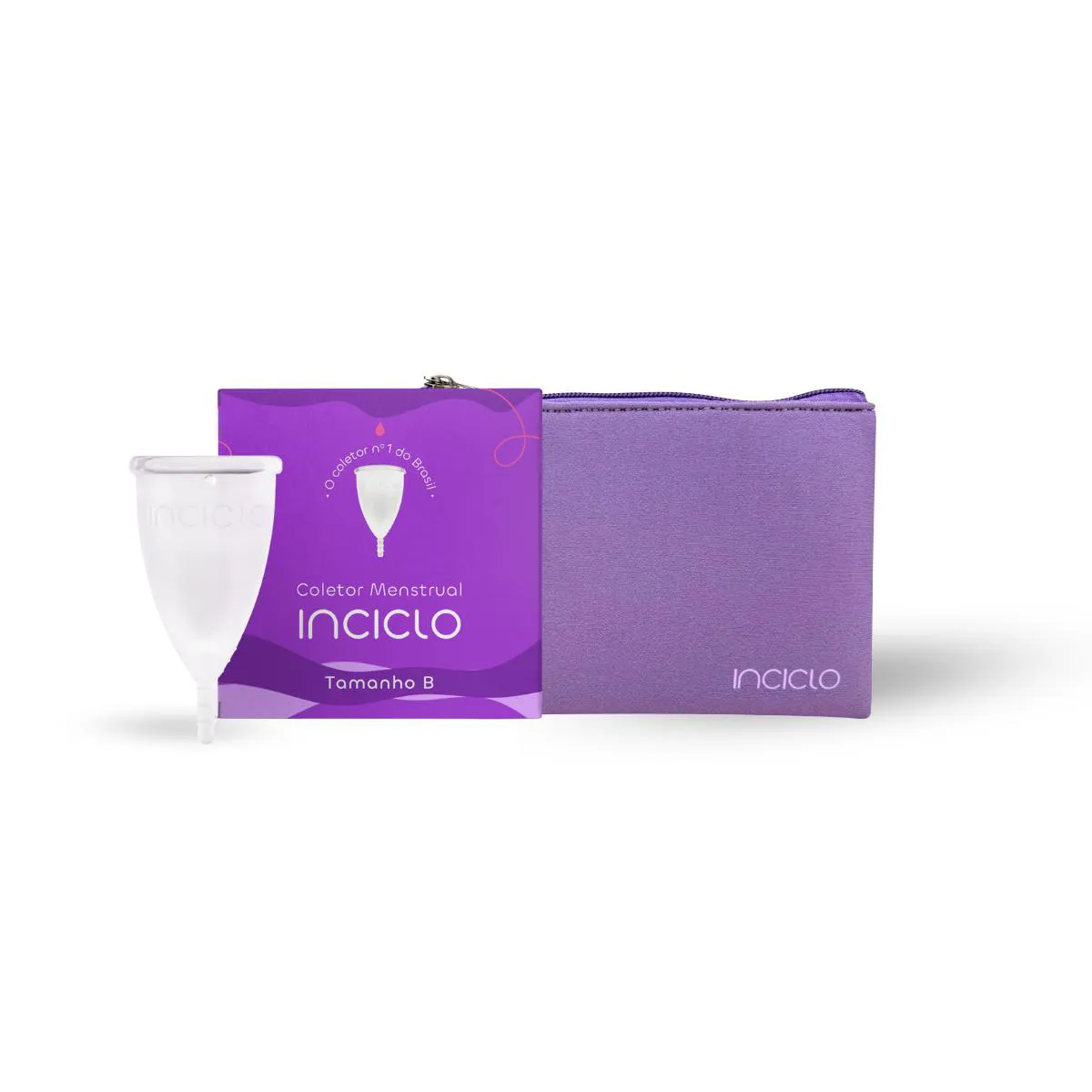 Kit Coletor Menstrual Inciclo + Necessaire Neoprene B DE 20 A 29 Anos E SEM Filhos.
