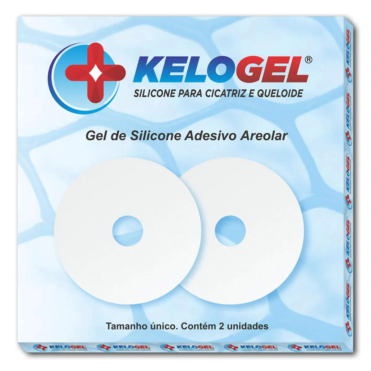 Kit 3 - 1 Par Ades. Areolar + 1 Fita Silicone 70Cm Kelogel