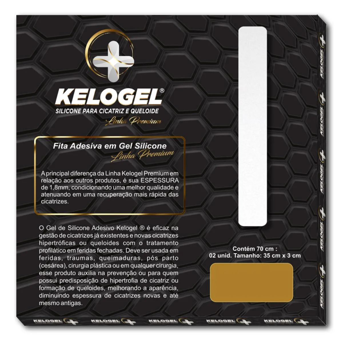 Kit 8 Tratam. 90 Dias -3 Fitas de 70Cm Kelogel Premium 1.8Mm
