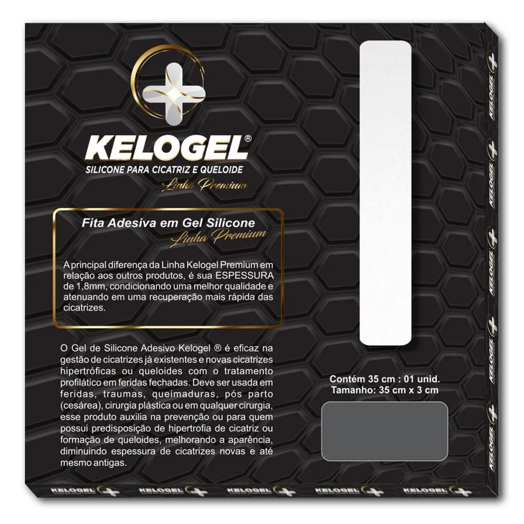 Placa de Silicone 35Cmx3Cm Esp. 1.8Mm Linha Premium Kelogel