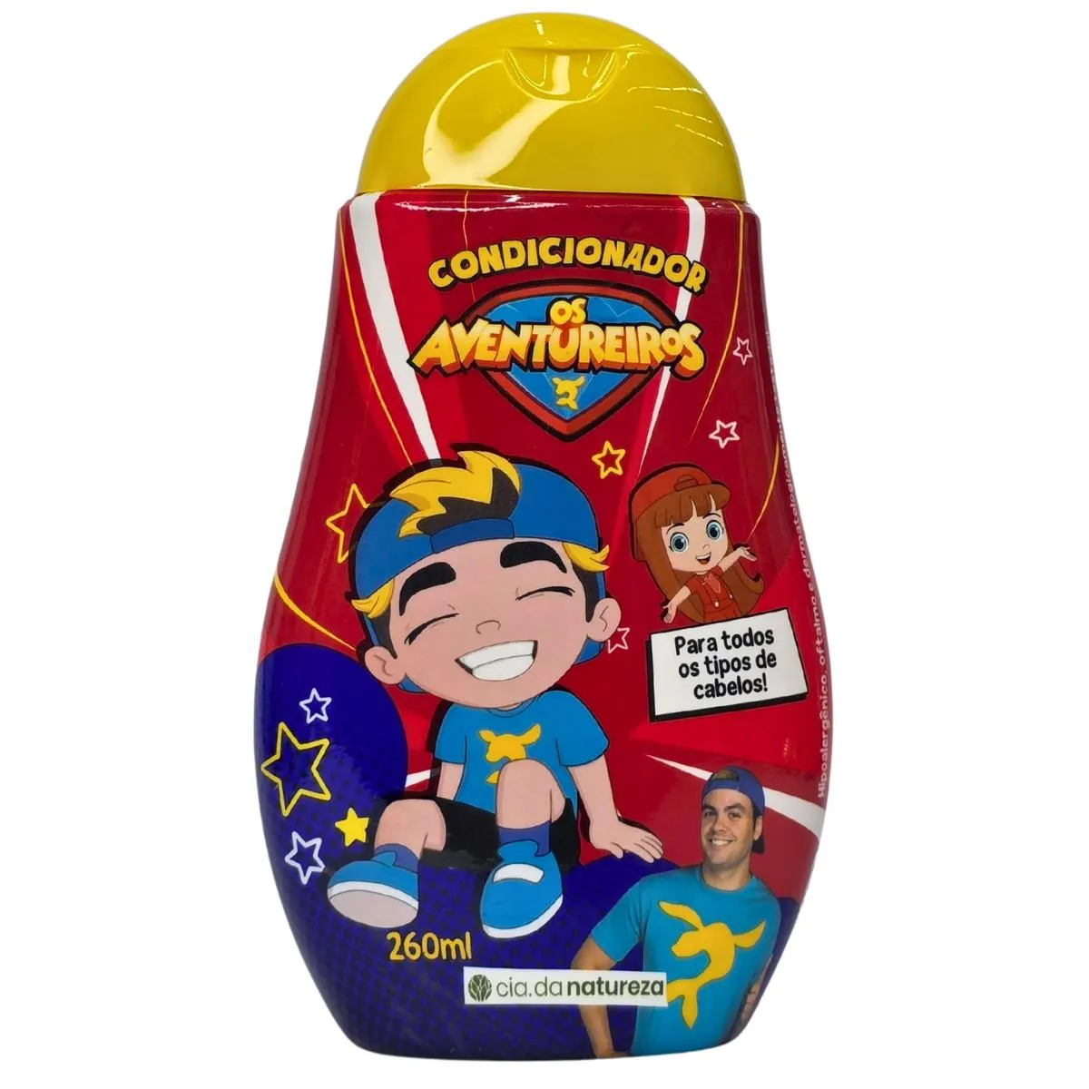 Condicionador para Todos os Tipos de Cabelos os Aventureiros Luccas Neto Cia. da Natureza 260Ml