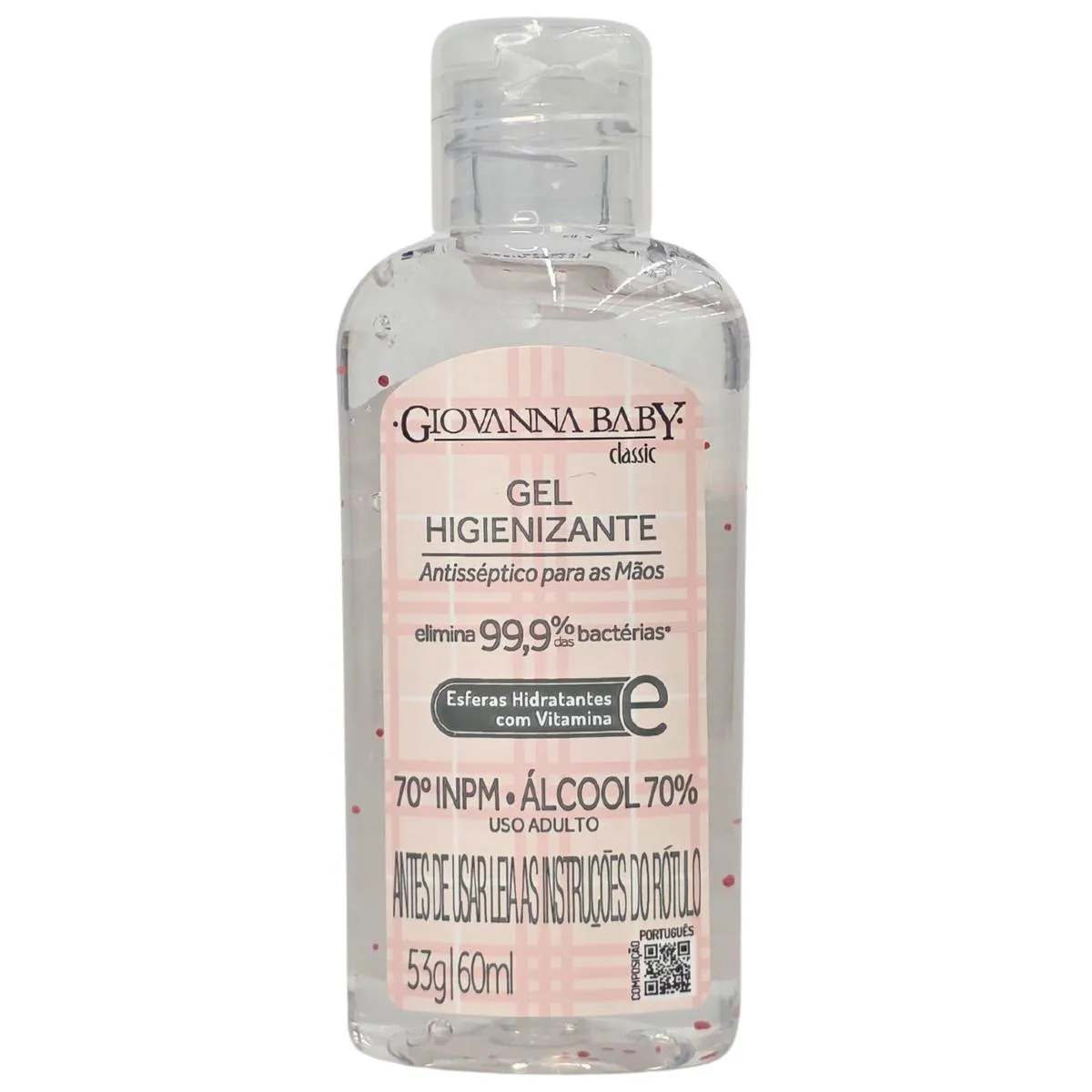 Gel Higienizante Antisséptico para Mãos Classic Giovanna Baby 53G / 60Ml