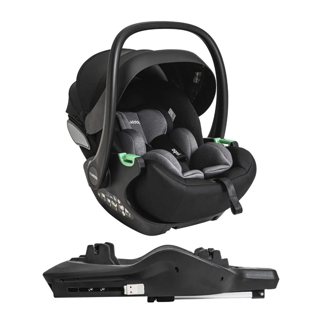 Bebê Conforto Yuba com Base Isofix Preto - Kiddo