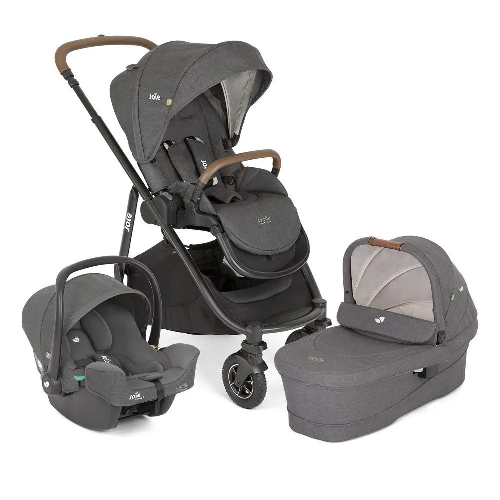 Carrinho de Bebê Versatrax Cycle Travel System Trio Cinza Shellgray - Joie